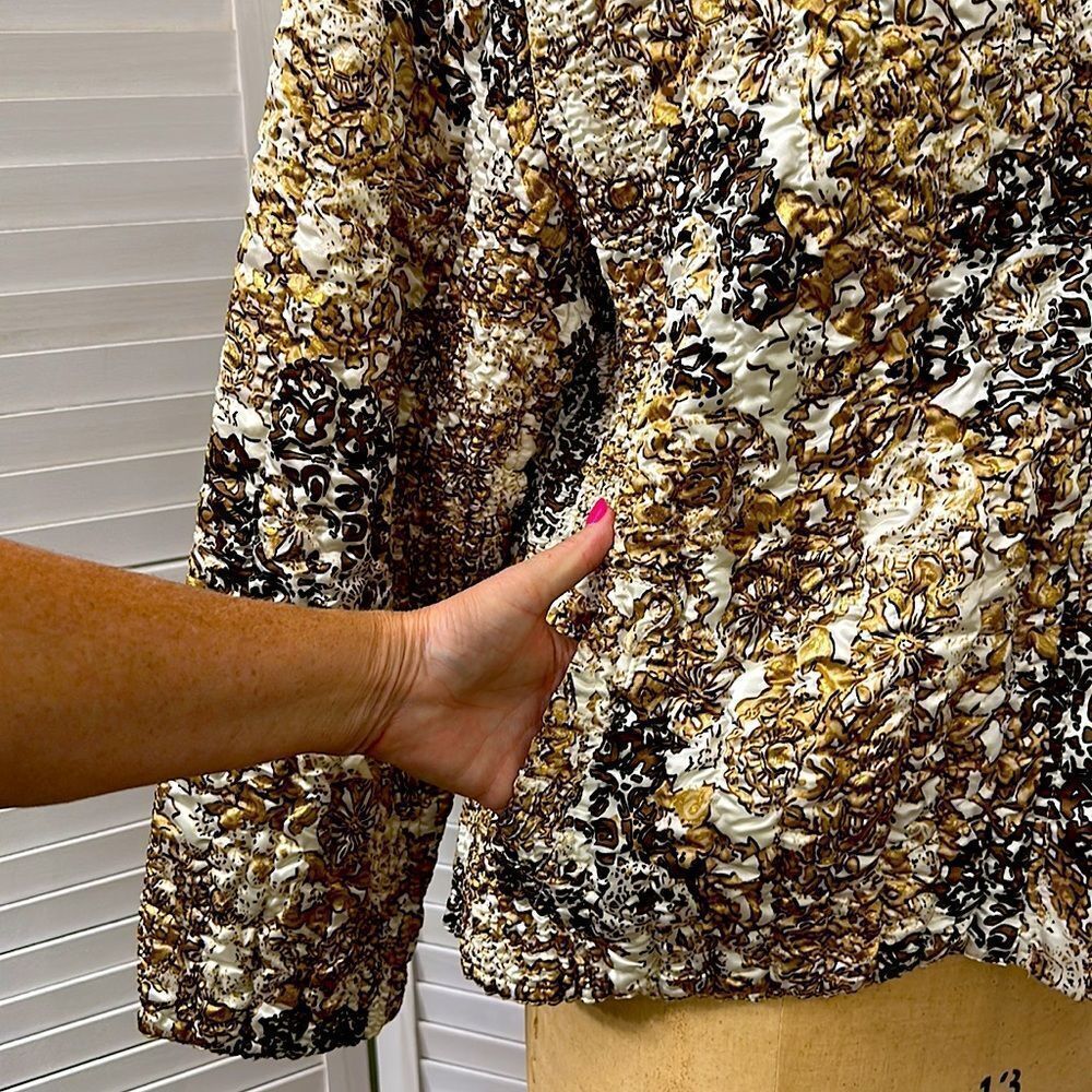 Ruby Rd. Jacket Size 2X Lightweight Brown Gold & … - image 8